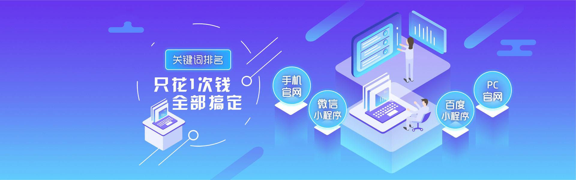 关健字小程序排名优化，网站优化，网站SEO